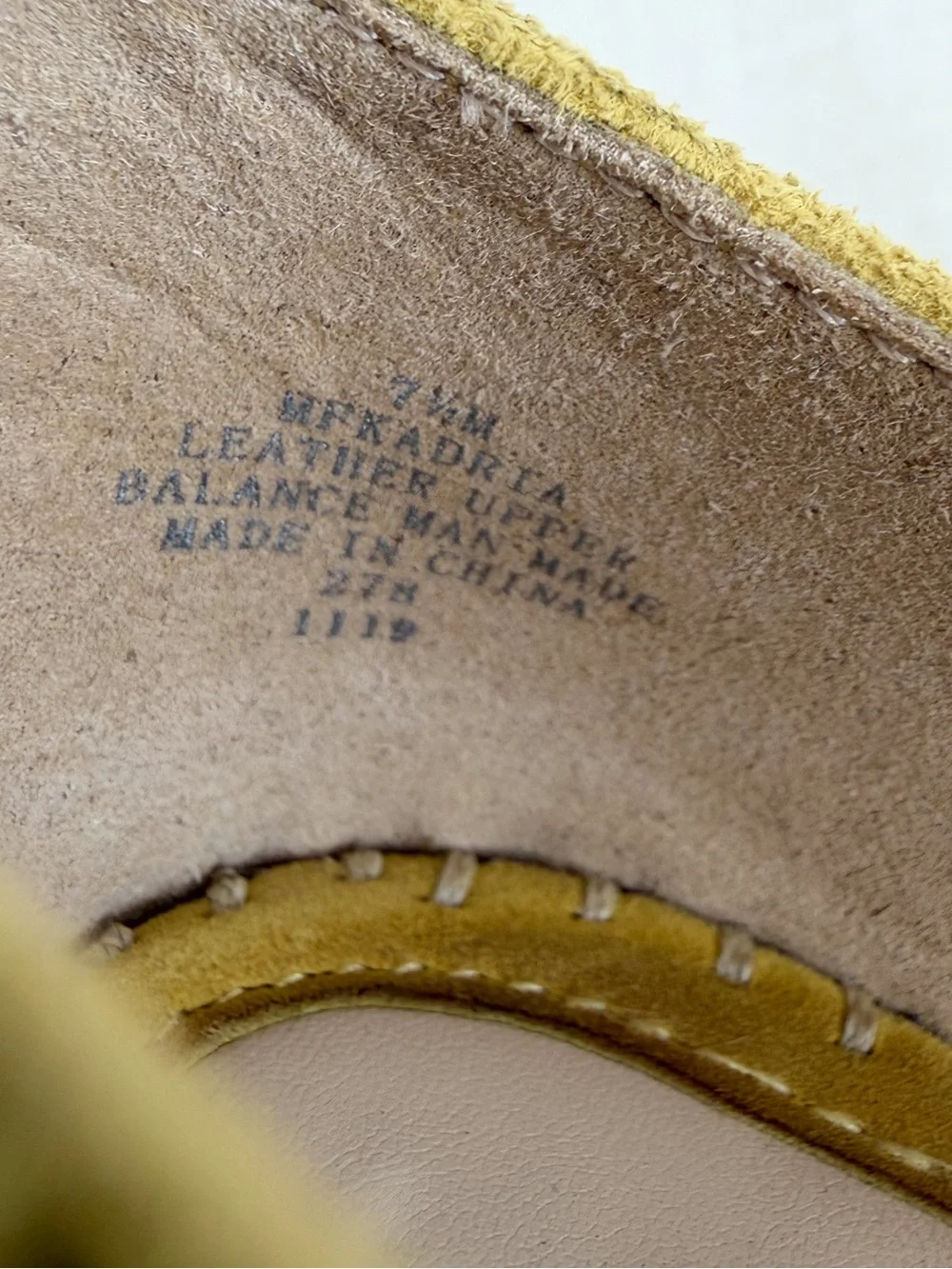 Marc Fisher Kadria Mustard Yellow Suede Espadrille Wedge Sandals
